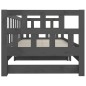 vidaXL Tagesbett Ausziehbar Grau Massivholz Kiefer 2x(80x200) cm vidaXL Tagesbett Ausziehbar Grau Massivholz Kiefer 2x(80x200) cm