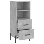 vidaXL Sideboard Betongrau 34,5x34x90 cm Holzwerkstoff vidaXL Sideboard Betongrau 34,5x34x90 cm Holzwerkstoff