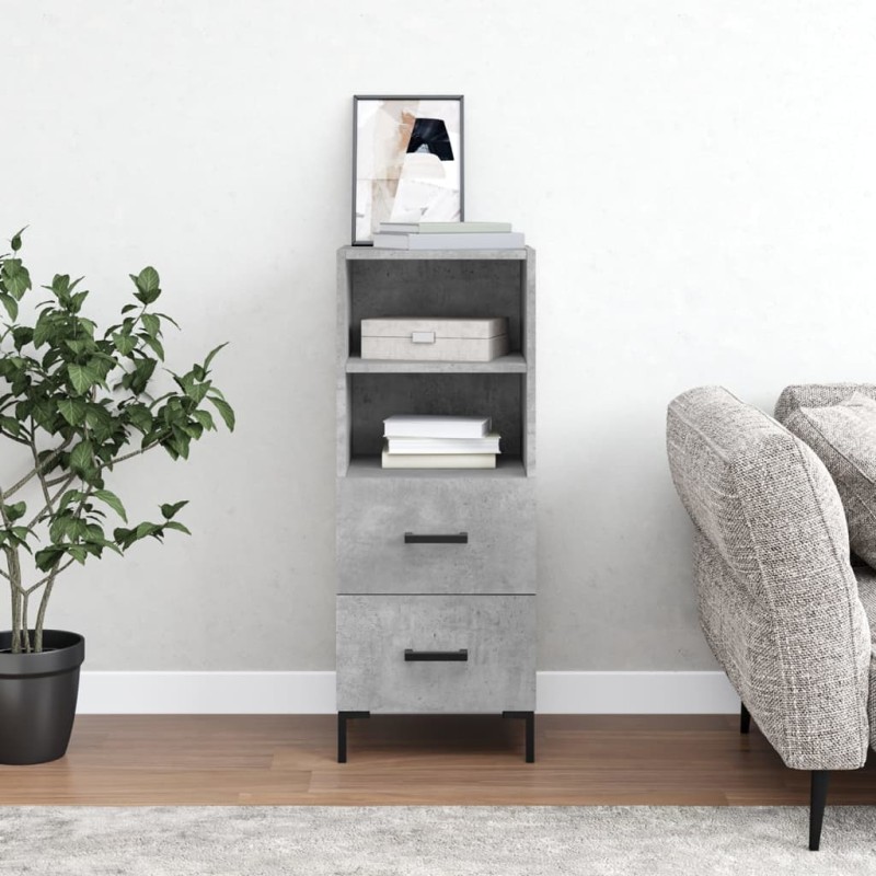 vidaXL Sideboard Betongrau 34,5x34x90 cm Holzwerkstoff vidaXL Sideboard Betongrau 34,5x34x90 cm Holzwerkstoff