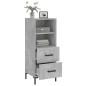 vidaXL Sideboard Betongrau 34,5x34x90 cm Holzwerkstoff vidaXL Sideboard Betongrau 34,5x34x90 cm Holzwerkstoff