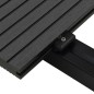 WPC Massive Terrassendielen mit Zubehör 25 m² 4 m Schwarz WPC Massive Terrassendielen mit Zubehör 25 m² 4 m Schwarz