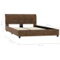 vidaXL Bettgestell Braun Wildleder-Optik 120 × 200 cm vidaXL Bettgestell Braun Wildleder-Optik 120 × 200 cm