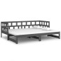 vidaXL Tagesbett Ausziehbar Grau Massivholz Kiefer 2x(90x190) cm vidaXL Tagesbett Ausziehbar Grau Massivholz Kiefer 2x(90x190) cm