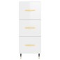 vidaXL Sideboard Hochglanz-Weiß 34,5x34x90 cm Holzwerkstoff vidaXL Sideboard Hochglanz-Weiß 34,5x34x90 cm Holzwerkstoff