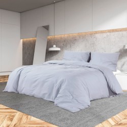 vidaXL Bettwäsche-Set Grau 155x220 cm Baumwolle
