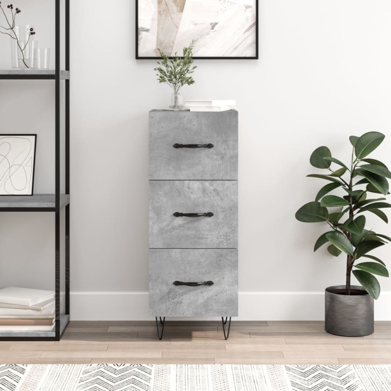 vidaXL Sideboard Betongrau 34,5x34x90 cm Holzwerkstoff vidaXL Sideboard Betongrau 34,5x34x90 cm Holzwerkstoff