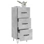 vidaXL Sideboard Betongrau 34,5x34x90 cm Holzwerkstoff vidaXL Sideboard Betongrau 34,5x34x90 cm Holzwerkstoff