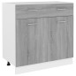 vidaXL Unterschrank mit Schublade Grau Sonoma 80x46x81,5 cm vidaXL Unterschrank mit Schublade Grau Sonoma 80x46x81,5 cm