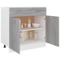 vidaXL Unterschrank mit Schublade Grau Sonoma 80x46x81,5 cm vidaXL Unterschrank mit Schublade Grau Sonoma 80x46x81,5 cm