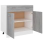 vidaXL Unterschrank mit Schublade Grau Sonoma 80x46x81,5 cm vidaXL Unterschrank mit Schublade Grau Sonoma 80x46x81,5 cm