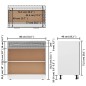 vidaXL Unterschrank mit Schublade Grau Sonoma 80x46x81,5 cm vidaXL Unterschrank mit Schublade Grau Sonoma 80x46x81,5 cm