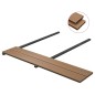 WPC Hohlkammer Terrassendielen mit Zubehör 10 m² 4 m Teak WPC Hohlkammer Terrassendielen mit Zubehör 10 m² 4 m Teak