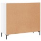 vidaXL Sideboard Hochglanz-Weiß 90x34x80 cm Holzwerkstoff vidaXL Sideboard Hochglanz-Weiß 90x34x80 cm Holzwerkstoff