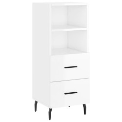 vidaXL Sideboard Hochglanz-Weiß 34,5x34x90 cm Holzwerkstoff