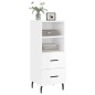 vidaXL Sideboard Hochglanz-Weiß 34,5x34x90 cm Holzwerkstoff vidaXL Sideboard Hochglanz-Weiß 34,5x34x90 cm Holzwerkstoff