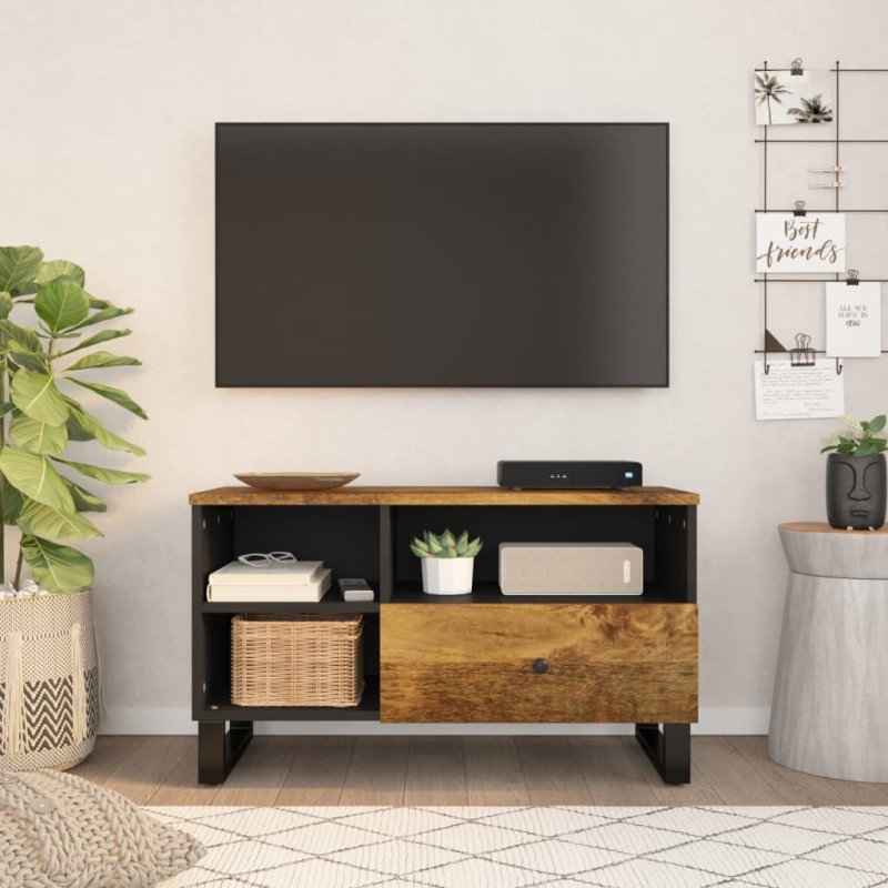 vidaXL TV-Schrank 80x33x46 cm Massivholz Mango & Holzwerkstoff vidaXL TV-Schrank 80x33x46 cm Massivholz Mango & Holzwerkstoff