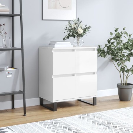 vidaXL Sideboard Hochglanz-Weiß 60x35x70 cm Holzwerkstoff