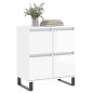 vidaXL Sideboard Hochglanz-Weiß 60x35x70 cm Holzwerkstoff vidaXL Sideboard Hochglanz-Weiß 60x35x70 cm Holzwerkstoff
