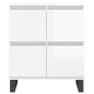 vidaXL Sideboard Hochglanz-Weiß 60x35x70 cm Holzwerkstoff vidaXL Sideboard Hochglanz-Weiß 60x35x70 cm Holzwerkstoff