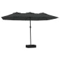 vidaXL Doppelsonnenschirm Anthrazit 449x245 cm vidaXL Doppelsonnenschirm Anthrazit 449x245 cm