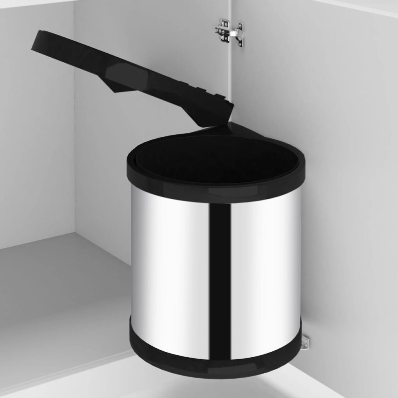 vidaXL Küchen-Einbau-Mülleimer Edelstahl 8 L vidaXL Küchen-Einbau-Mülleimer Edelstahl 8 L