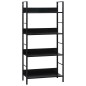 vidaXL Bücherregal 4 Regalböden Schwarz 60×27,6×124,5 cm Holzwerkstoff vidaXL Bücherregal 4 Regalböden Schwarz 60×27,6×124,5 cm Holzwerkstoff