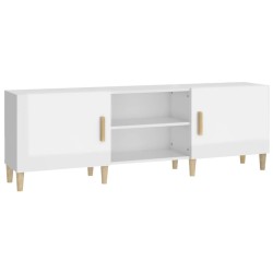 vidaXL TV-Schrank Hochglanz-Weiß 150x30x50 cm Holzwerkstoff 