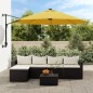 vidaXL Wand-Sonnenschirm mit LEDs Gelb 290 cm vidaXL Wand-Sonnenschirm mit LEDs Gelb 290 cm