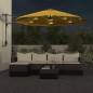 vidaXL Wand-Sonnenschirm mit LEDs Gelb 290 cm vidaXL Wand-Sonnenschirm mit LEDs Gelb 290 cm