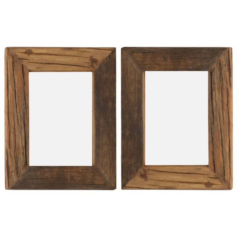 vidaXL Bilderrahmen 2 Stk. 25x30 cm Massives Altholz und Glas vidaXL Bilderrahmen 2 Stk. 25x30 cm Massives Altholz und Glas