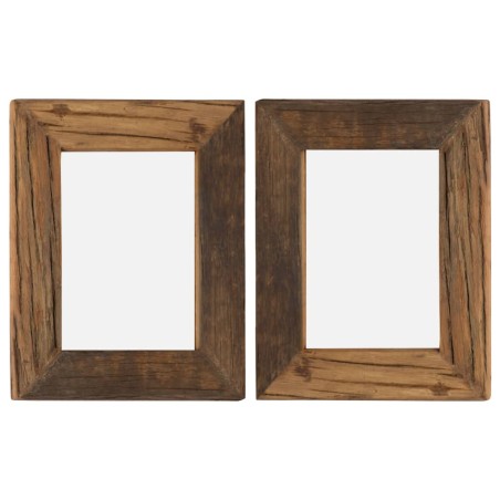vidaXL Bilderrahmen 2 Stk. 25x30 cm Massives Altholz und Glas
