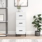 vidaXL Sideboard Hochglanz-Weiß 34,5x34x90 cm Holzwerkstoff vidaXL Sideboard Hochglanz-Weiß 34,5x34x90 cm Holzwerkstoff