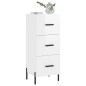 vidaXL Sideboard Hochglanz-Weiß 34,5x34x90 cm Holzwerkstoff vidaXL Sideboard Hochglanz-Weiß 34,5x34x90 cm Holzwerkstoff