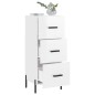 vidaXL Sideboard Hochglanz-Weiß 34,5x34x90 cm Holzwerkstoff vidaXL Sideboard Hochglanz-Weiß 34,5x34x90 cm Holzwerkstoff