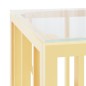 vidaXL Couchtisch 110x45x45 cm Edelstahl und Glas vidaXL Couchtisch 110x45x45 cm Edelstahl und Glas