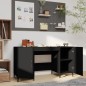 vidaXL Schreibtisch Schwarz 140x50x75 cm Holzwerkstoff vidaXL Schreibtisch Schwarz 140x50x75 cm Holzwerkstoff