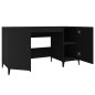 vidaXL Schreibtisch Schwarz 140x50x75 cm Holzwerkstoff vidaXL Schreibtisch Schwarz 140x50x75 cm Holzwerkstoff