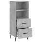 vidaXL Sideboard Betongrau 34,5x34x90 cm Holzwerkstoff vidaXL Sideboard Betongrau 34,5x34x90 cm Holzwerkstoff