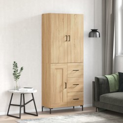 Highboard Sonoma-Eiche 69,5x34x180 cm Holzwerkstoff