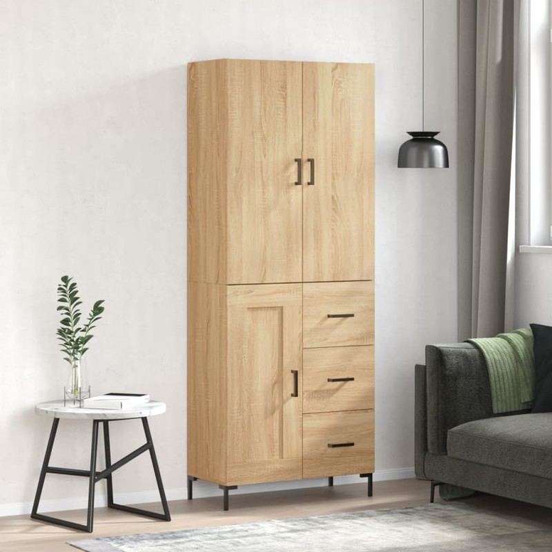 Highboard Sonoma-Eiche 69,5x34x180 cm Holzwerkstoff Highboard Sonoma-Eiche 69,5x34x180 cm Holzwerkstoff