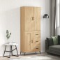 Highboard Sonoma-Eiche 69,5x34x180 cm Holzwerkstoff Highboard Sonoma-Eiche 69,5x34x180 cm Holzwerkstoff