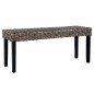 vidaXL Sitzbank 110 cm Schwarz Natur Kubu-Rattan und Massivholz Mango vidaXL Sitzbank 110 cm Schwarz Natur Kubu-Rattan und Massivholz Mango