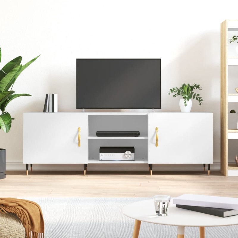 vidaXL TV-Schrank Hochglanz-Weiß 150x30x50 cm Holzwerkstoff vidaXL TV-Schrank Hochglanz-Weiß 150x30x50 cm Holzwerkstoff