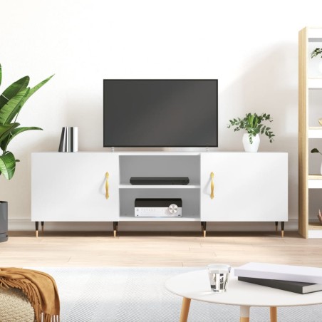 vidaXL TV-Schrank Hochglanz-Weiß 150x30x50 cm Holzwerkstoff