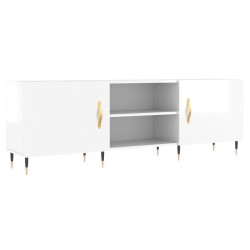 vidaXL TV-Schrank Hochglanz-Weiß 150x30x50 cm Holzwerkstoff