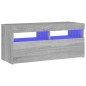 vidaXL TV-Schrank mit LED-Leuchten Grau Sonoma 90x35x40 cm vidaXL TV-Schrank mit LED-Leuchten Grau Sonoma 90x35x40 cm