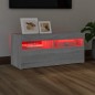 vidaXL TV-Schrank mit LED-Leuchten Grau Sonoma 90x35x40 cm vidaXL TV-Schrank mit LED-Leuchten Grau Sonoma 90x35x40 cm