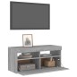 vidaXL TV-Schrank mit LED-Leuchten Grau Sonoma 90x35x40 cm vidaXL TV-Schrank mit LED-Leuchten Grau Sonoma 90x35x40 cm