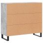 vidaXL Sideboard Betongrau 90x34x80 cm Holzwerkstoff vidaXL Sideboard Betongrau 90x34x80 cm Holzwerkstoff