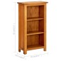 vidaXL Bücherregal 45x22,5x82 cm Eiche Massivholz vidaXL Bücherregal 45x22,5x82 cm Eiche Massivholz